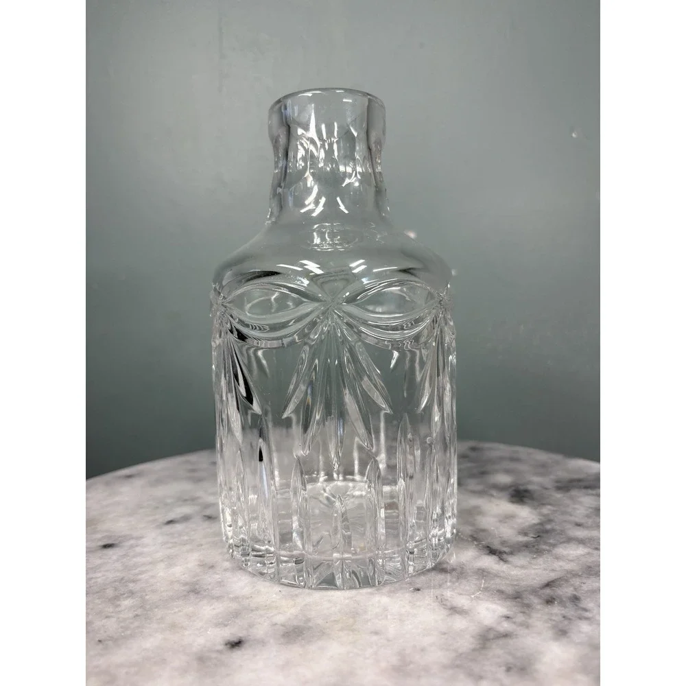 Wine Noble Excellence Crystal Cut Glass Decanter Etched Poland Clear 7